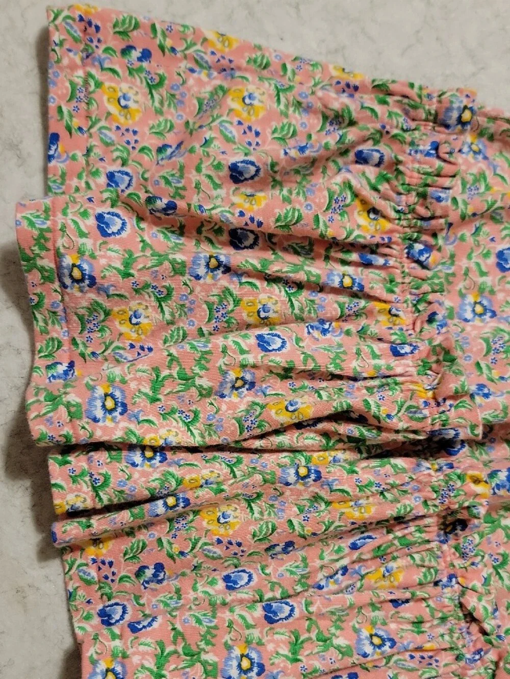 NWT Polo by Ralph Lauren Pink Floral V‑Neck Smocked Waist Dress Large (12-14)